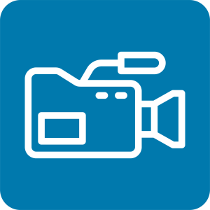 UEBA Ueberbetriebliche Lehrausbildung Medienfachmann/frau (m/w/x) Icon das eine Videokamera zeigt
